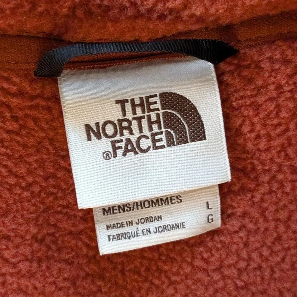 The North Face Mens Sherpa Fleece Vest Burnt Orange Large